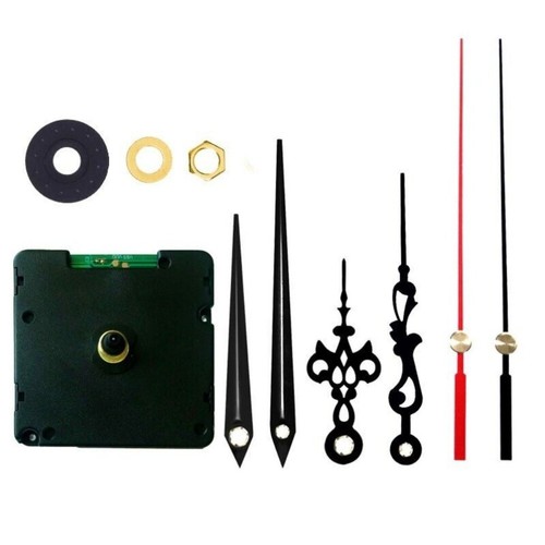 Set movimento radio DCF - movimento al quarzo, molto silenzioso, lunghezza asse 14 mm con 3 set di lancette