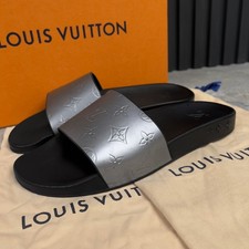 Rare Louis Vuitton Waterfront Mules LV Monogram Silver 8 LV or 9 US or 42 EUR