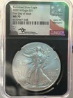 2022 W Burnished American Silver Eagle, John Mercanti Signed, NGC MS70
