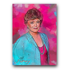 Rue McClanahan Art Card Limited 6/50 Edward Vela Signed (Movies Actress)