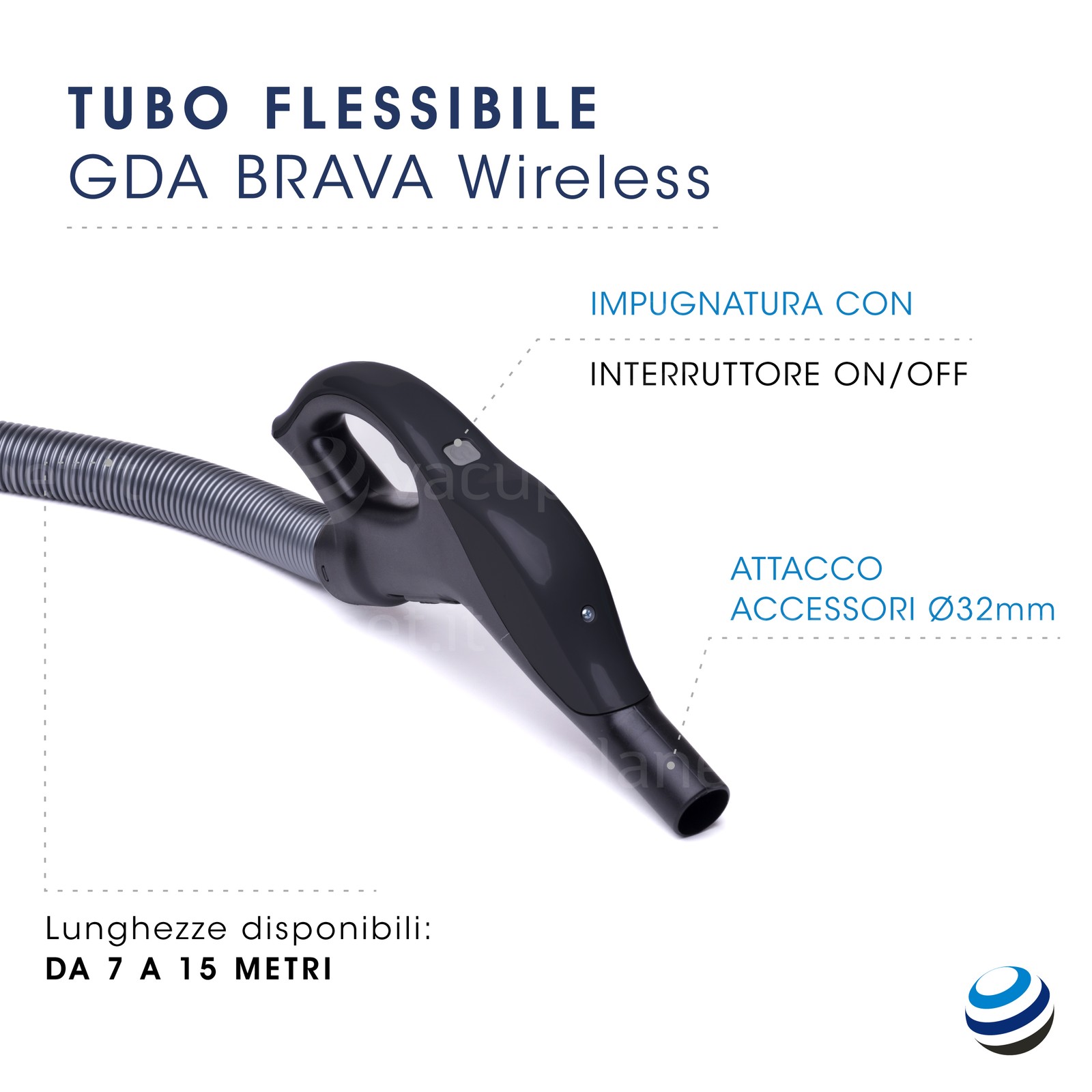 Kit accessori GDA Brava Wireless per aspirazione centralizzata foto 3