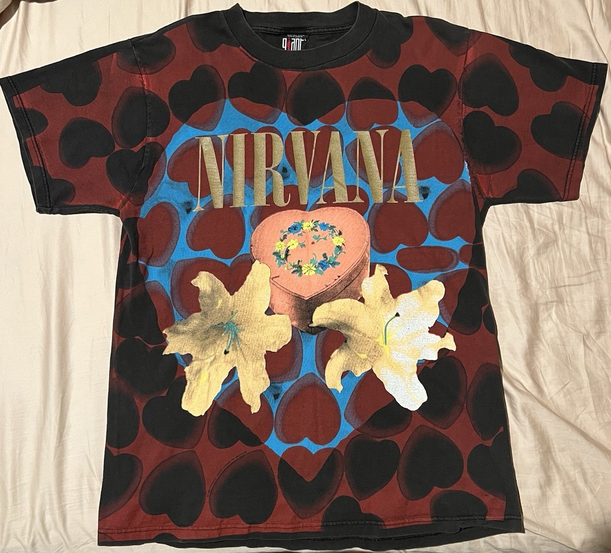 Nirvana Heart Shape Box Original 1993 Vintage Tee | eBay