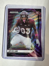Panini 2025 Prizm Draft Jaylin Lane Purple Wave #147 Virginia Tech Football