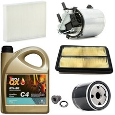 KIT TAGLIANDO COMPLETO 5L TRIPLE QX 5W30 PER NISSAN QASHQAI 1.5 dCi N-TEC 13-21