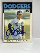 1986 Topps Tiffany Bob Bailor Auto Signed Autograph Dodgers Blue Jays