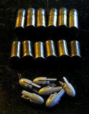 6 Mattel Shootin' Shells w/6 Gray Bullet Tips 6 Solid Metal Holster Bullets