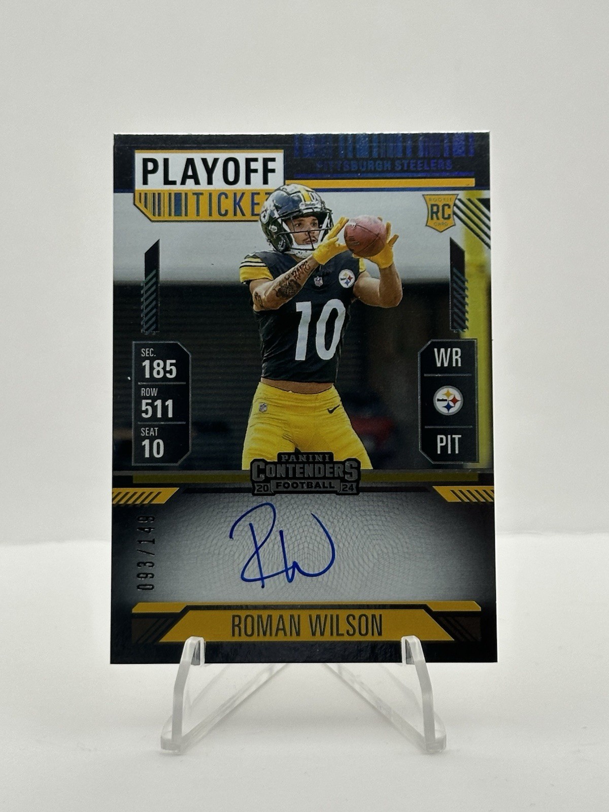 Roman Wilson Panini Contenders #124 Variation-Autograph