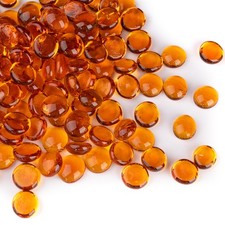 1LB Glass Marbles, Transparent and Smooth Flat Glass Beads for Vases, Mosaic Gem