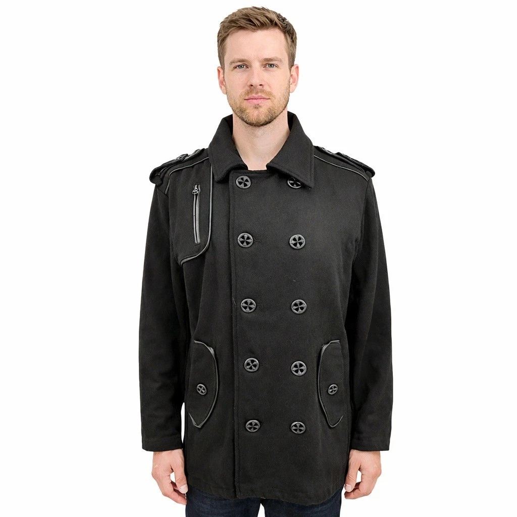 Zip Pea Coat Coats for Men for sale | eBay