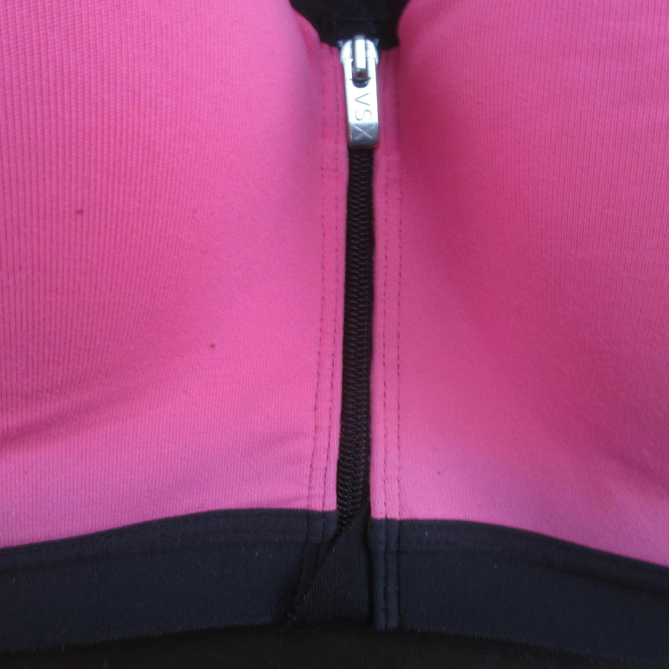 Sujetador deportivo Victoria's Secret VSX para mujer 38C rosa negro cremallera frontal espalda deportiva Foto 3 de 4