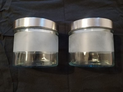 2 x IKEA Droppar Vorratsgläser (9 cm Höhe / 10 cm Breite)