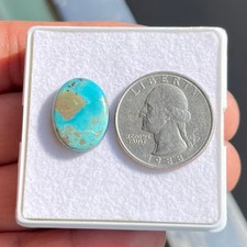 Natural Arizona Turquoise Oval Shape Cabochon Gemstone  Back  08 Ct GO 301