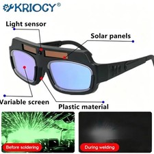 Auto Darkening Welding Glasses Solar Powered Anti-Glare Eye Protection Goggle