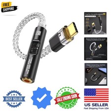 USB C to 3.5mm Headphone Adapter,32B/384KHZ Hi-Res DAC Dongle Cable Cord Comp...