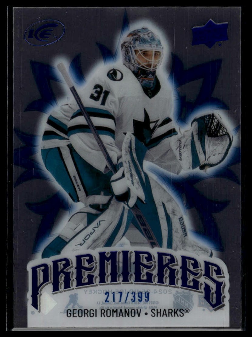 2024-25 Upper Deck Ice #159 Georgi Romanov Blue #/399 SN