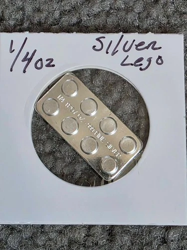 Monarch 1/4 oz .999 Fine Silver Stackable Building Block Brick LEGO