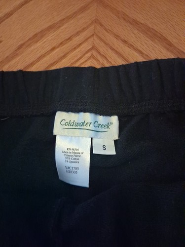 Women's Coldwater Creek Rhinestone Blk Jacket Flared Pant Set Size Small NWT - Picture 8 of 8