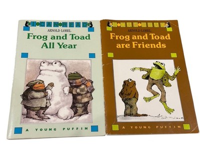 2 Vtg 70s 80s Frog and Toad Paperbacks All Year Are Friends Puffin Readers