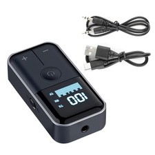 Bluetooth 5.4 Transmitter and Receiver with Hands-Free Calling 3.5mm Adapter