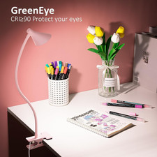 Clip on Light USB Reading Light, Eye Care Dimmable Reading Lamp Flexible Goos...