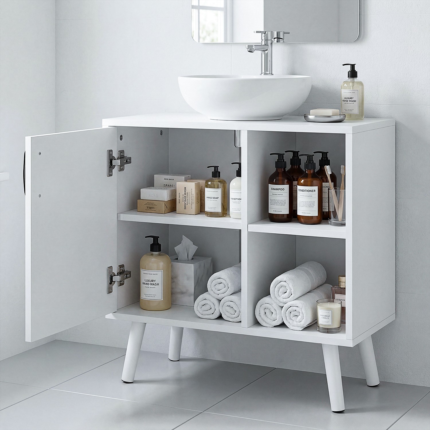Under Sink Cabinet Bathroom Basin Unit Cupboard Storage Furniture & Suayqzpewfea