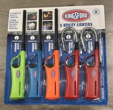 NEW Kingsford Utility Lighters 5 pc Value Pack Grill Charcoal BBQ Butane Limited