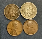 Early U.S Coin Collection - 1909 Indian Cent, Early Wheat Cents, Buffalo Nickel