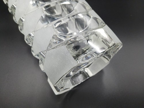 Luminarc Teilmattiert Blockvase Glasvase France, Höhe ca. 24,5 cm, 2023 Gramm - Bild 13 von 13