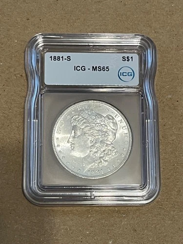 1881 S $1 Morgan Silver Dollar ICG MS 65 Free Shipping!