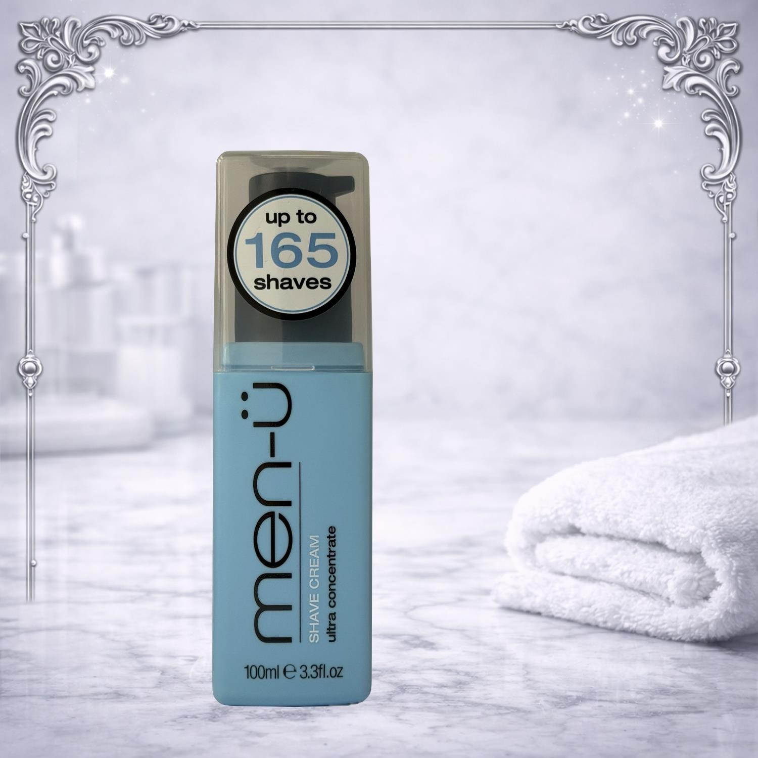men-u Ultra Concentrate Shaving Cream 100ml with pump - Vegan Shave Cream
