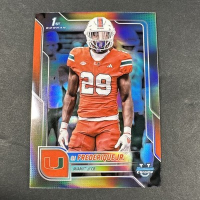 2025 Bowman Chrome University OJ Frederique Jr. #92 Refractor Miami