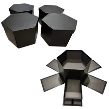 LOT OF 5 SURPRISE GIFT BOX BLACK, Unbranded No Marks Assembled All New US SELLER