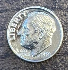 1959 P Roosevelt Dime 10C US Coin Uncirculated Uncertified Silver