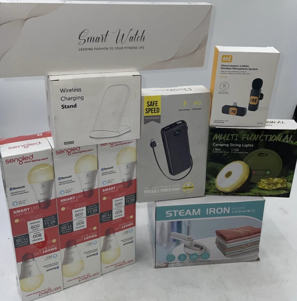 7-teiliges sengled ME Smart Tech Bundle | Smartwatch, 7x LED Leuchtmittel, kabelloses Mikrofon