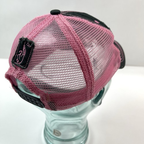 New Orleans 1718 Embroidered Mesh Trucker Baseball Hat Cap Black/Pink Adjustable - Bild 7 von 20