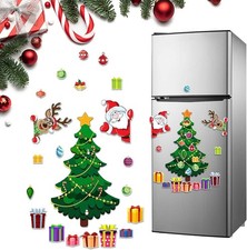 Magnetic Christmas Tree for Refrigerator Small to Medium, Red and Green