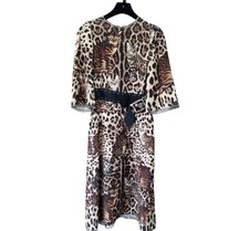 Dolce & Gabbana 40 Animal Print Jewelry Belt Dress 31155604