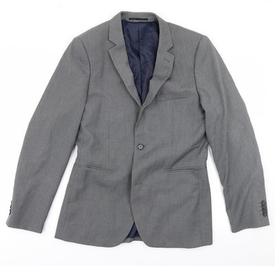 Graue Anzugjacke Herren UK Größe 38 Topman Regular
