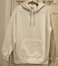 adidas Originals Hoodie Womens Cotton Blend Soft Cozy White Long Sleeve NWOT M