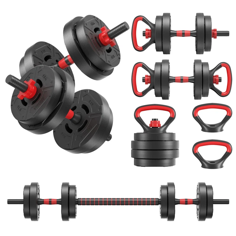 Fitvids 40Lbs 4In1 Adjustable Dumbbell Set Multi-Functional Changeable Dumbbell
