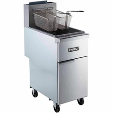 Patriot PT-F3-LP 35 - 40 lb. LP Gas Stainless Steel Floor Deep Fryer 15-1/2"W