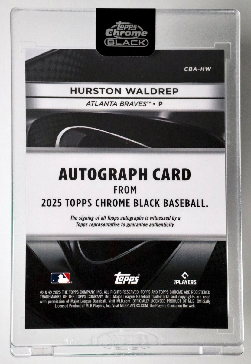 2025 Topps Chrome Black - Autographs Hurston Waldrep #CBA-HW