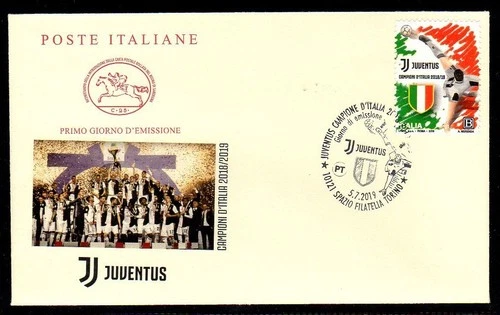 2019 envelope first day fdc Juventus Italian champion 2018 2019