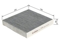 Bosch 1 987 435 031 Filter, Innenraumluft For Alpine Dacia Lada Mitsubishi Nissa