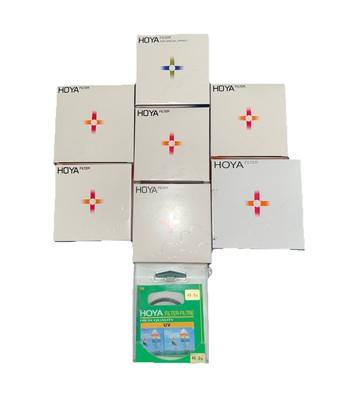 Hoya New In Orig Pckg Vntg Camera Filters Lot Of 8, Assorted Types,Made In Japan