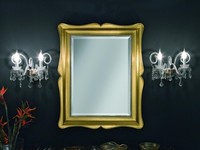 Klassischer Wandspiegel Holz Spiegel MöBel Barock 85X105 Glas Rahmen Wand Gold