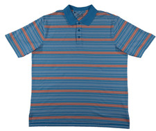 Under Armour HeatGear Polo Shirt Men  s XL Loose Blue Orange Striped