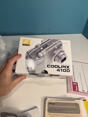 🔥 Nikon Coolpix 4100 4.0MP Digital Camera E4100 - Silver | eBay