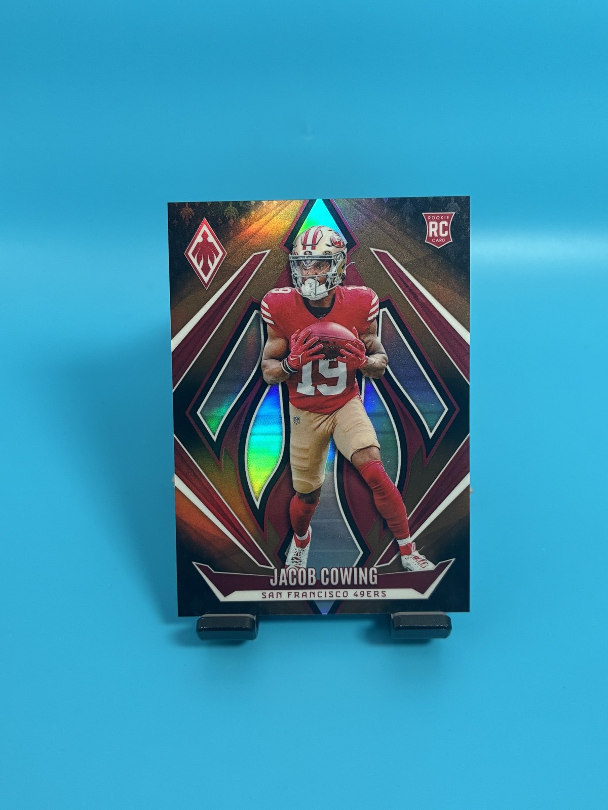 2024 Panini Phoenix Jacob Cowing #186 Gold Fade /125 Rookie Jersey Number Match