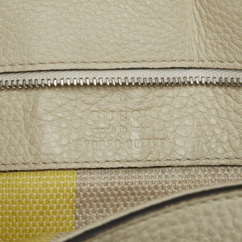 GUCCI Bamboo Daily 2Way Tote Shoulder Bag Leather White Preowned From Japan thumbnail 14